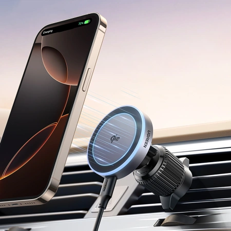 UGREEN UCHWYT Z ŁADOWARKĄ BEZPRZEWODOWĄ QI2 DO MAGSAFE IPHONE 13 14 15 NA
