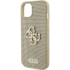 Etui Guess Perforated 4G Glitter do iPhone 15 - złote
