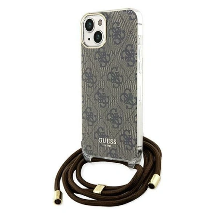 GUESS ETUI HARD CASE DO IPHONE 15 14 13 6.1 CROSSBODY CORD Z PRINTEM 4G
