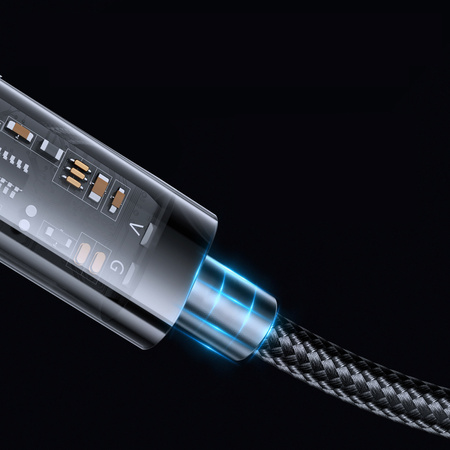 Joyroom kabel USB - USB Typ C do ładowania / transmisji danych 3A 1,2m niebieski (S-UC027A12)
