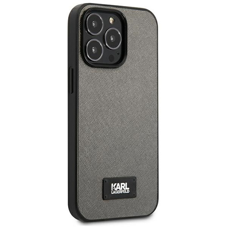 KARL LAGERFELD POKROWIEC HARDCASE DO IPHONE 13 PRO MAX 6,7 SAFFIANO PLAQUE