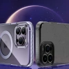 KINGXBAR ETUI DO IPHONE 14 PRO DO MAGSAFE PQY ICE CRYSTAL MAGNETYCZNE SZARE