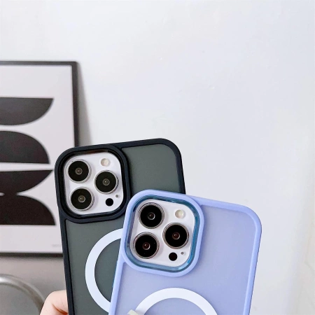HURTEL MAGNETYCZNE ETUI COLOR MATTE CASE DO MAGSAFE IPHONE 15 PLUS CZARNE