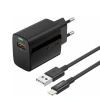 FONENG ładowarka sieciowa EU64 18W 1xUSB QC3.0 + kabel Lightning Czarny