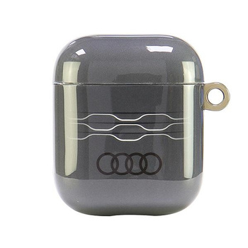 AUDI ETUI POKROWIEC CASE DO APPLE AIRPODS 1 2 GEOMETRYCZNY WZÓR SZARY
