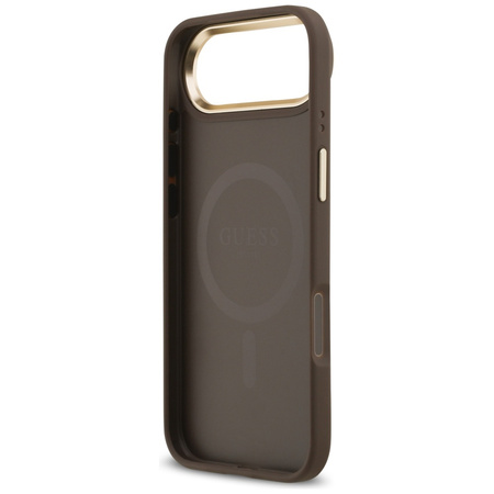 Etui Guess 4G PU Classic Logo MagSafe do iPhone Air brązowy