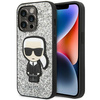 Karl Lagerfeld KLHCP14LGFKPG iPhone 14 Pro 6,1" hardcase srebrny/silver Glitter Flakes Ikonik