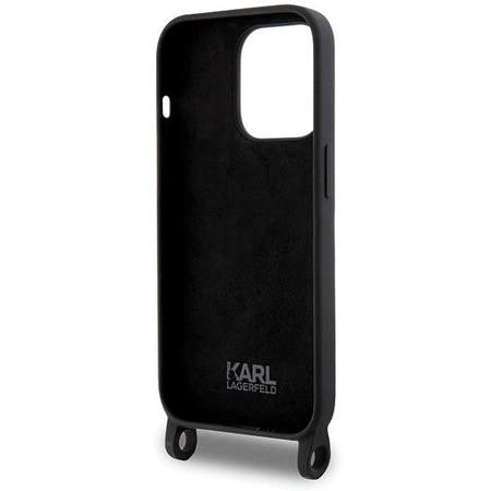Etui Karl Lagerfeld Crossbody Silicone Choupette do iPhone 15 Pro - czarne