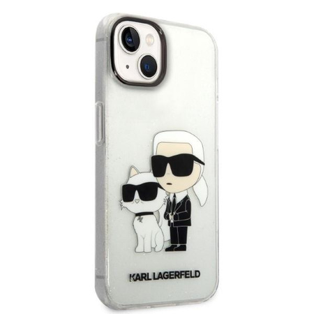 Karl Lagerfeld KLHCP14MHNKCTGT iPhone 14 Plus 6,7" transparent hardcase Gliter Karl&Choupette