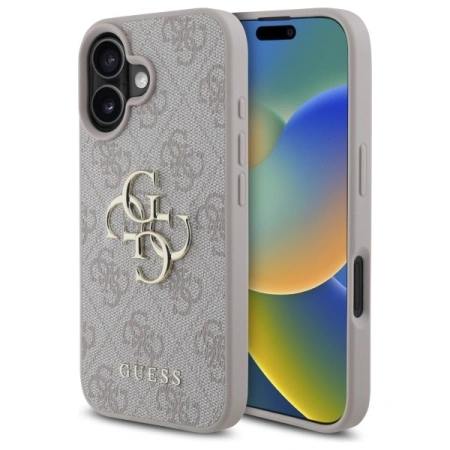 GUESS ETUI HARD CASE DO IPHONE 16 6.1 4G BIG LOGO OCHRONA NA TELEFON Z LOGO