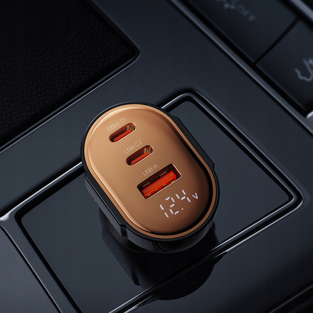 MCDODO MOCNA SZYBKA ŁADOWARKA SAMOCHODOWA MIERNIK 3X USB USB-C 100W LED