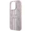 Etui Guess 4G Printed Stripes MagSafe na iPhone 15 Pro Max - różowe