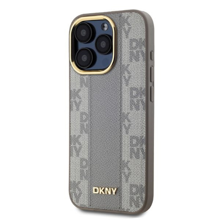 DKNY ETUI HARDCASE LEATHER CHECKERED MONO DO IPHONE 15 PRO MAX 6.7