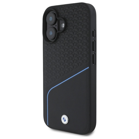 BMW BMHMP16S23RDCLK iPhone 16 6.1       czarny/black hardcase Sign Leather Textured And Line MagSafe