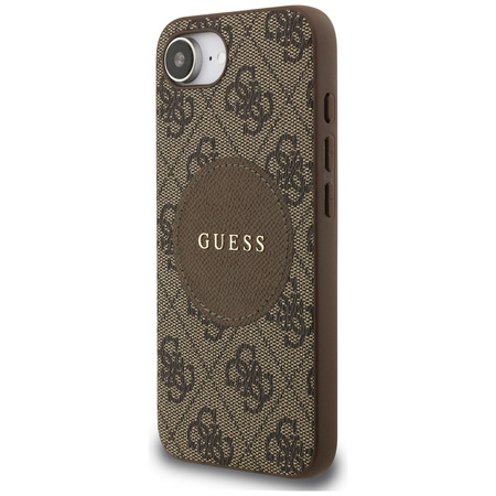 GUESS ETUI POKROWIEC TPU DO IPHONE 16E DO MAGSAFE 4G CIRCLE CLASSIC LOGO