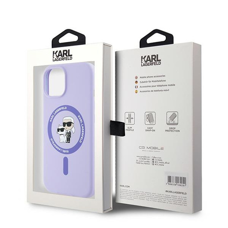 KARL LAGERFELD POKROWIEC HARDCASE SILICONE DO IPHONE 15 6.1 DO MAGSAFE