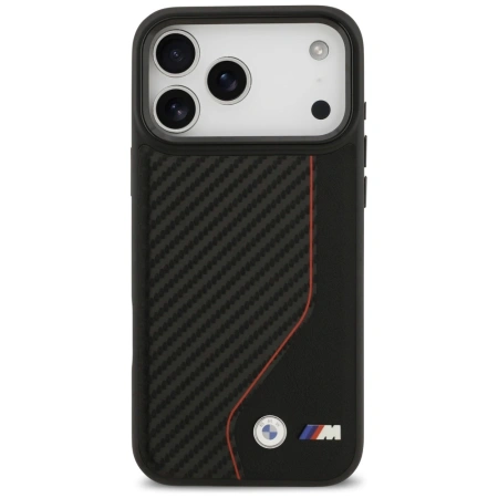 BMW ETUI CASE POKROWIEC DO MAGSAFE IPHONE 17 PRO MAX M CARBON LINE LOGO