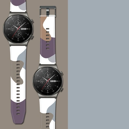 HURTEL PASKI DO HUAWEI WATCH GT2 PRO OPASKA SILIKONOWA WZÓR 10 BRANSOLETKA