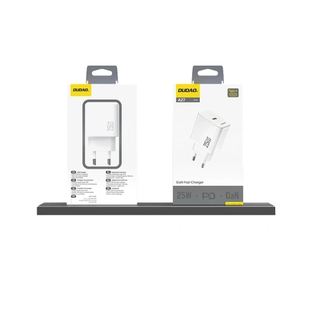 DUDAO ŁADOWARKA 25W USB-C DO TELEFONÓW IPHONE GALAXY 25W SZYBKIE ŁADOWANIE