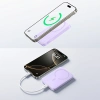 Powerbank Baseus EnerFill FM11 Ultra-Mini 10000mAh 22,5W indukcyjny kompatybilny z MagSafe z białym kablem Basus Simple USB-C 20V/3A 0,3m - fioletowy