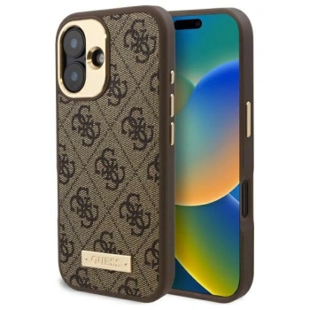 Guess GUHMP16MU4GPRW iPhone 16 Plus 6.7 brązowy/brown hardcase 4G Logo Plate MagSafe