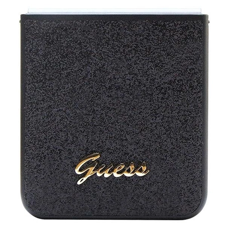 Etui Guess Glitter Script na Samsung Galaxy Z Flip 5 - czarne