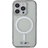 Etui BMW Silver Ring MagSafe na iPhone 15 Pro - przezroczyste