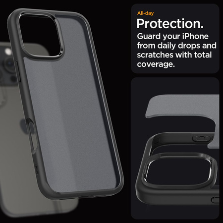 SPIGEN CASE ULTRA HYBRID DO IPHONE 16 PRO ZBUDOWANE Z TRWAŁYCH MATERIAŁÓW