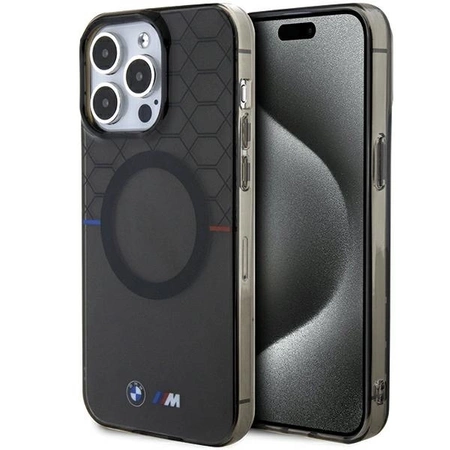 Etui BMW Pattern MagSafe na iPhone 15 Pro Max - szare