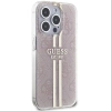Etui Guess IML 4G Gold Stripe na iPhone 15 Pro - różowe