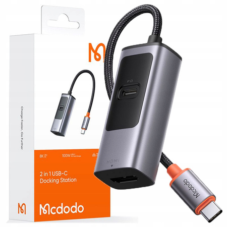 MCDODO KABEL PRZEJŚCIÓWKA ADAPTER HUB USB-C HDMI HDR eARC 4K 120HZ 8K 60HZ