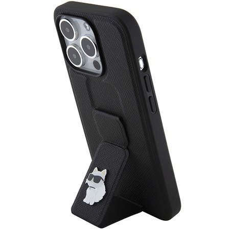 KARL LAGERFELD CASE DO IPHONE 15 PRO 6,1 GRIPSTAND SAFFIANO CHOUPETTE PINS