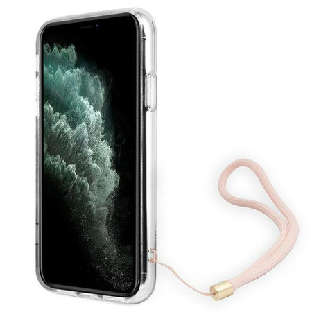 Guess GUOHCN61H4STP iPhone 11 różowy/pink hardcase 4G Print Strap