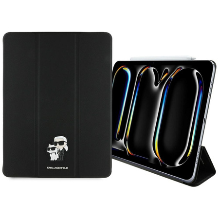 Karl Lagerfeld KLFC13PM24SAKCK iPad Pro 13 2024 Book Cover czarny/black Saffiano Magnetic Karl &Choupette
