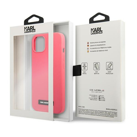 Karl Lagerfeld KLHCP13SSLMP1PI iPhone 13 mini 5,4" hardcase fuksja/fuchsia Silicone Plaque