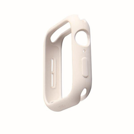 UNIQ etui Lino Apple Watch Series 4/5/6/SE 44mm. biały/dove white