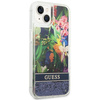 Guess GUHCP14MLFLSB iPhone 14 Plus 6,7" niebieski/blue hardcase Flower Liquid Glitter