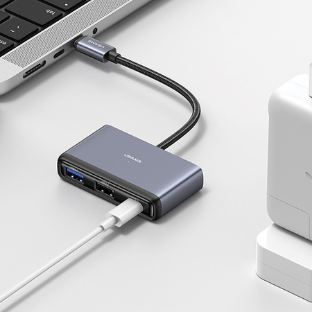 USAMS ADAPTER HUB 5W1 USB 3.0 USB-C DO WINDOWS MACBOOK TABLET SMARTFON