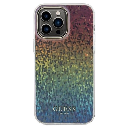 Etui Guess IML Faceted Mirror Disco Iridescent na iPhone 13 Pro / 13 - wielokolorowe