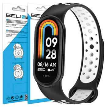 BELINE PASEK DO MI BAND 9 8 DESIGN CZARNO-BIAŁY DO ZEGARKÓW MODNY I WYGODNY