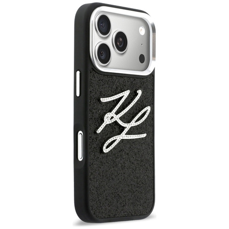 Etui Karl Lagerfeld IML Glitter KL       Diamond Logo do iPhone 17 Pro czarny