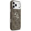 Etui Guess 4G Big 4G Classic Logo na iPhone 17 Pro Max brązowy - srebrne