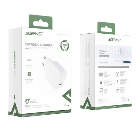 ACEFAST ŁADOWARKA DO TELEFONÓW USB C 20W Z POWER DELIVERY SZYBKIE ŁADOWANIE