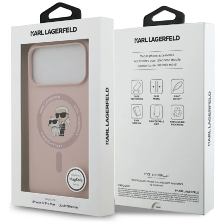 KARL LAGERFELD ETUI SILICONE KARL&CHOUPETTE RING MAGSAFE DO IPHONE 17 PRO