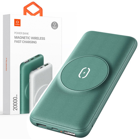 Powerbank Mcdodo, 20000mAh, PD 3.0, do IPhone, Magnetyczne ³adowanie, Zielony