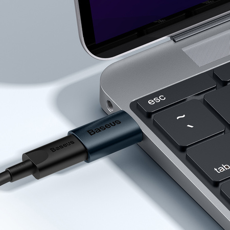 Baseus Ingenuity Series Mini przejściówka adapter USB 3.1 OTG do USB Typ C niebieski (ZJJQ000103)