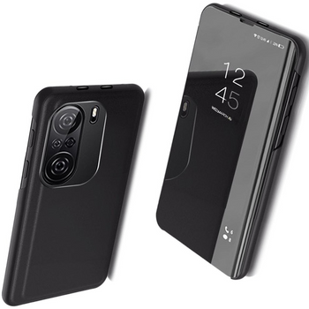 Clear View Case futerał etui z klapką Xiaomi Redmi K40 Pro+ / K40 Pro / K40 / Poco F3 czarny