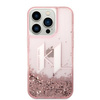 Karl Lagerfeld KLHCP14LLBKLCP iPhone 14 Pro 6,1" różowy/pink hardcase Liquid Glitter Big KL