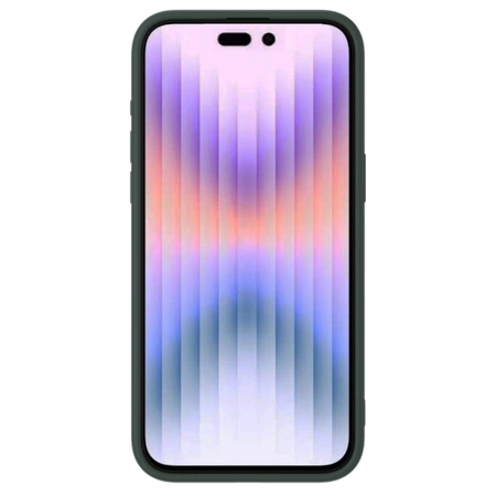Silikonowe etui Nillkin CamShield Silky Silicone Case do iPhone 15 Pro Max z osłoną na aparat - zielone