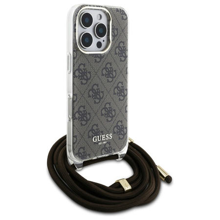 GUESS POKROWIEC HARDCASE CROSSBODY CORD 4G PRINT DO IPHONE 16 PRO MAX 6.9